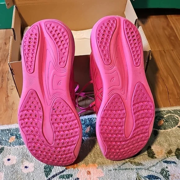 Asics Pink Rave Women's GEL-NIMBUS 25 Running Shoes - Picture 7 of 8